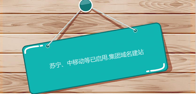 蘇寧、中移動等已啟用.集團域名建站
