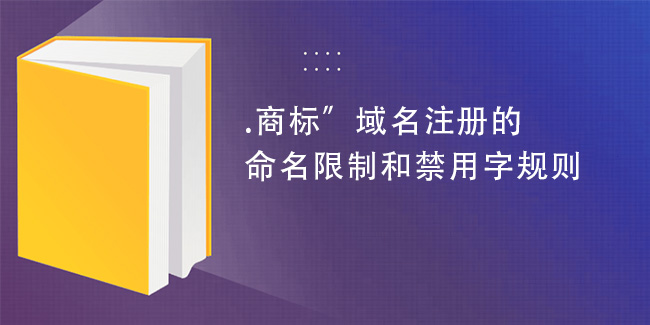 .商標”域名注冊的命名限制和禁用字規則