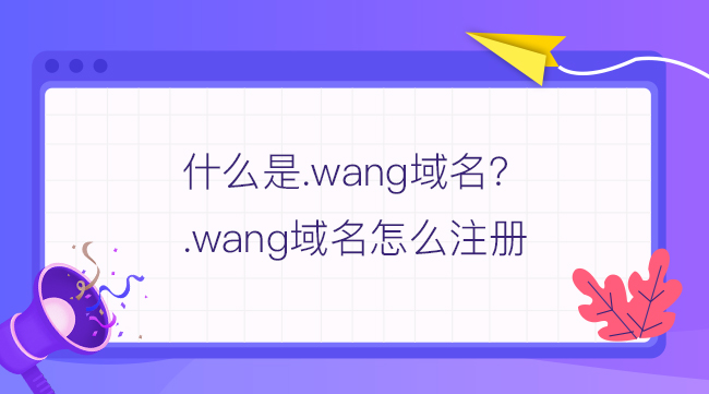 什么是.wang域名？.wang域名怎么注冊